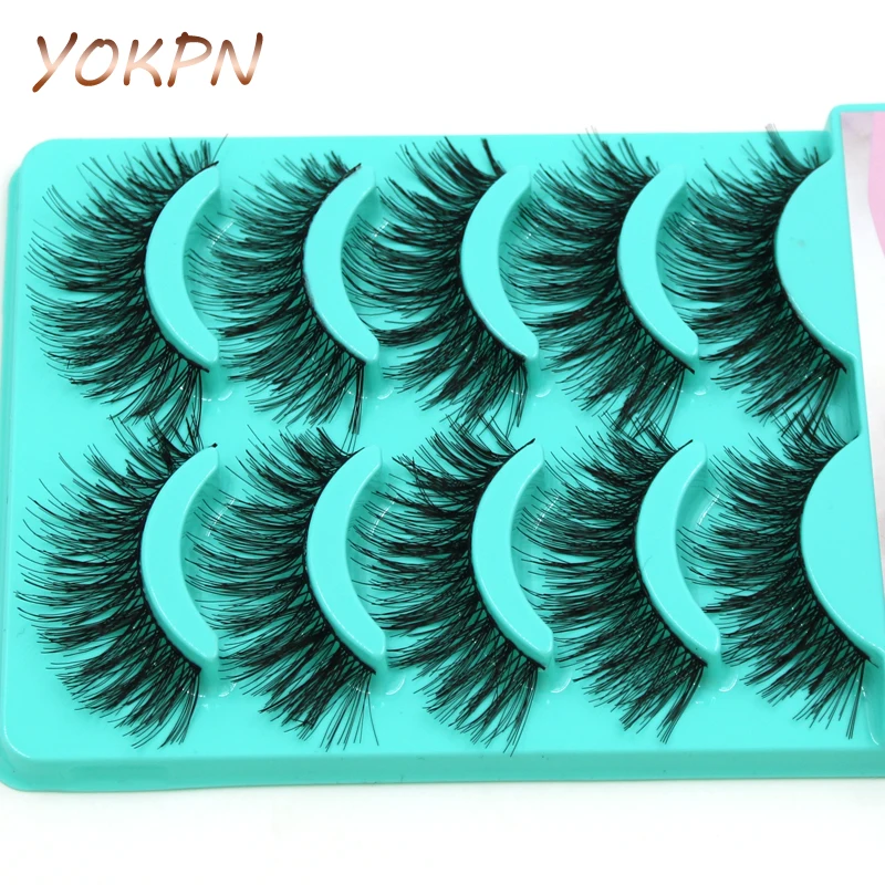 Новые Толстые Накладные ресницы YOKPN высококачественные натуральные накладные