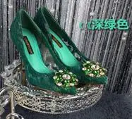color as photo 12 цветов; женские туфли на каблуке 9 см с острым носком; кружевные туфли с цветочным узором и бриллиантами; пикантное кружевное платье; свадебные туфли с бриллиантами для невесты; яркие кружевные туфли - Цвет: color as photo