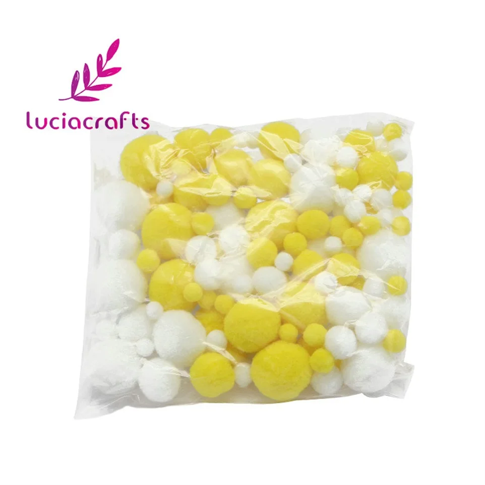 Lucia crafts 20 г разные помпоны смешанные цвета мягкие помпоны DIY ручной работы детские игрушки аксессуары для шитья J0601