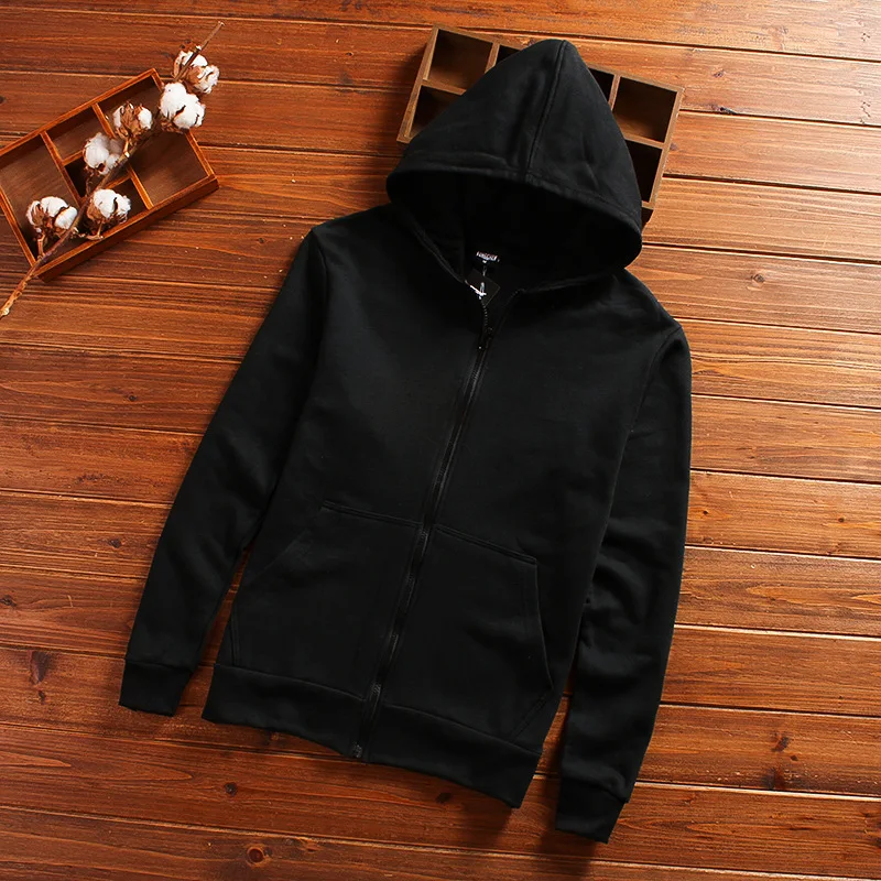 Мужские толстовки с капюшоном и свитера сплошной цвет хлопок Толстовка для