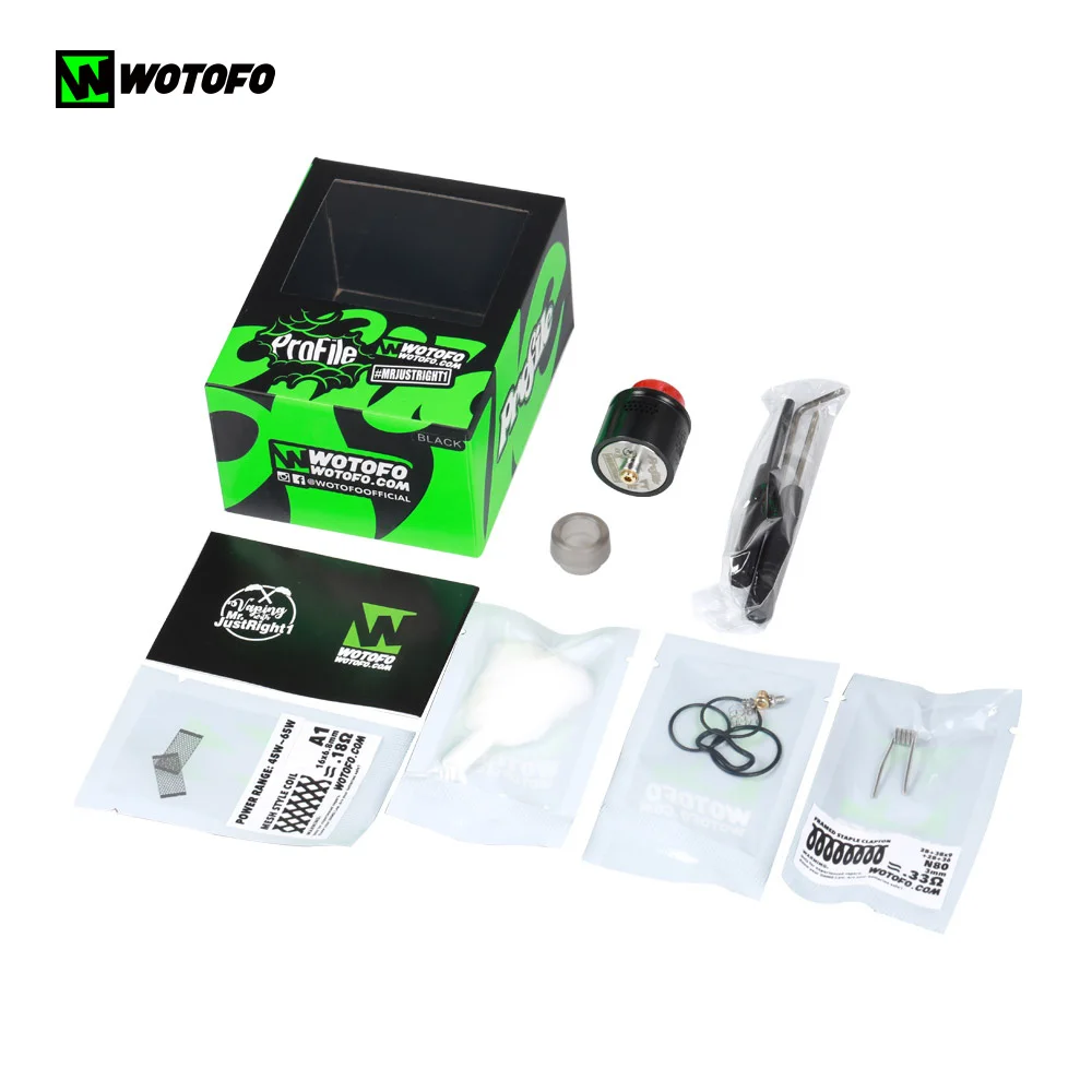 Оригинальный Wotofo профиль RDA распылитель для электронной сигареты резервуар