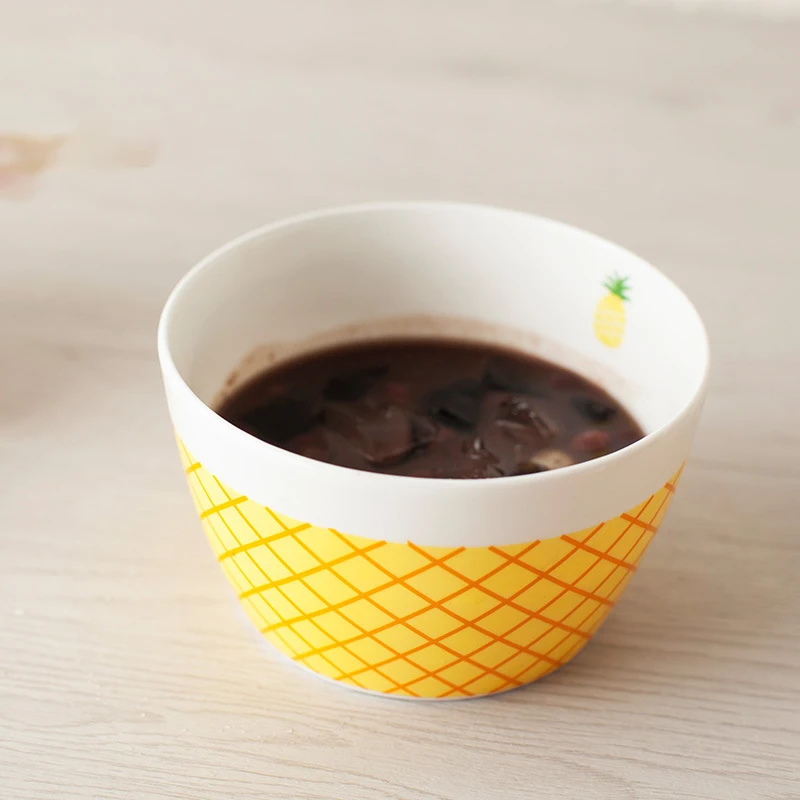 Набор из 4 керамических мисок тонкого костяного фарфора креативная ручная