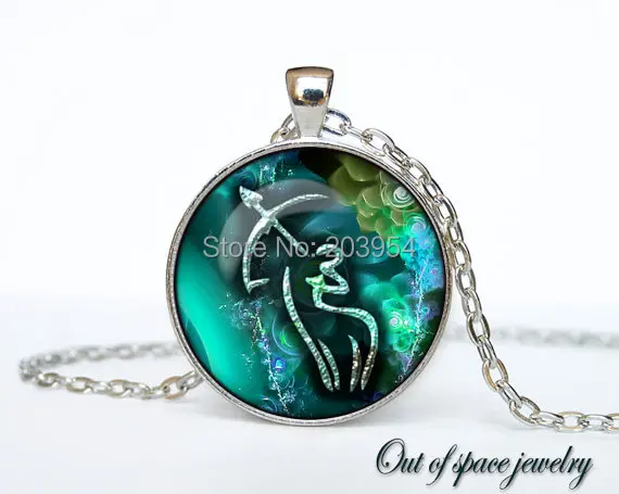 

Antique 1pcs/lot handmade Sagittarius Necklace Pendant fashion Zodiac Sign Constellation Jewelry Art gift vitnage for mens women