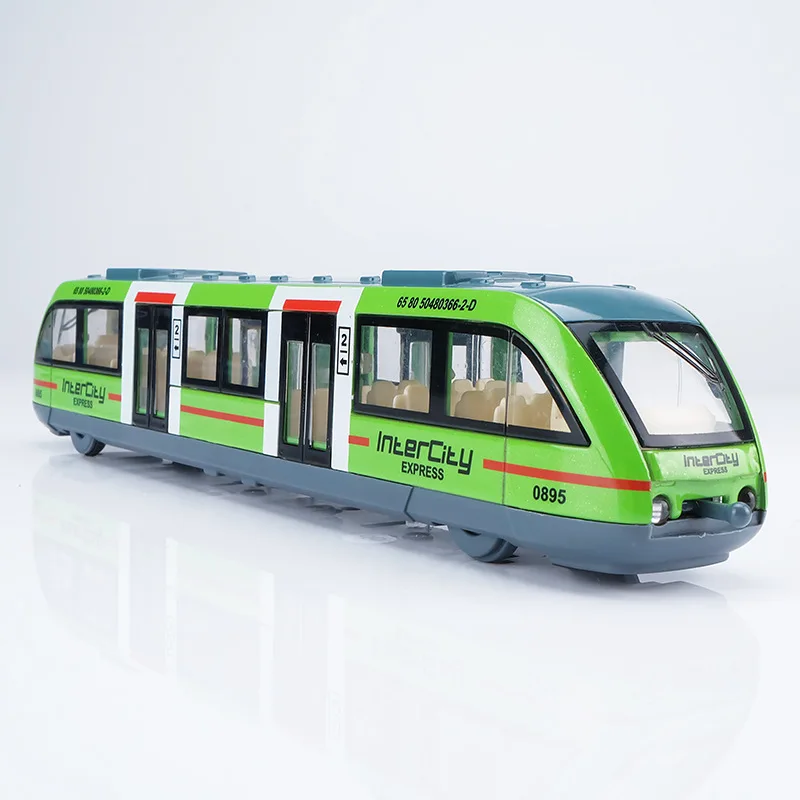 Изысканный 1: 64 город метро сплав модель моделирование литой звук и свет оттяните
