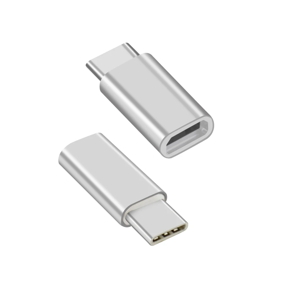 2Pack Silver OTG type-C адаптер 56K USB C к Micro USB OTG usb type C адаптеры для Macbook Pro Google sony htc huawei Oneplus Nokia USBC - Color: 2Pack Silver