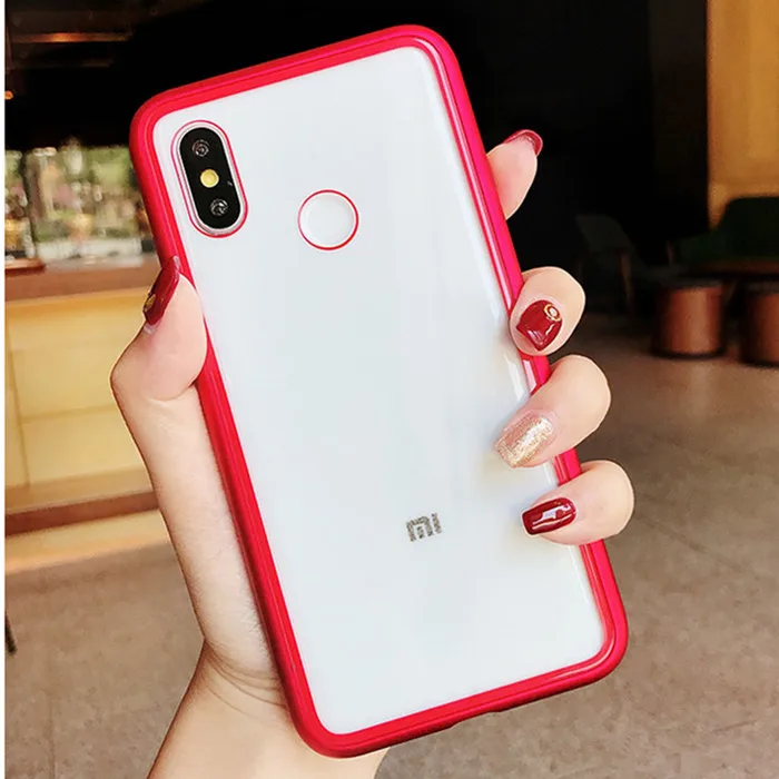 Transparent Red Магнитный адсорбционный чехол для телефона Xiaomi Redmi Note 5 Алюминиевый металлический бампер закаленное стекло Капа для Xiaomi Mi8 8 SE флип-чехол s - Цвет: Transparent Red