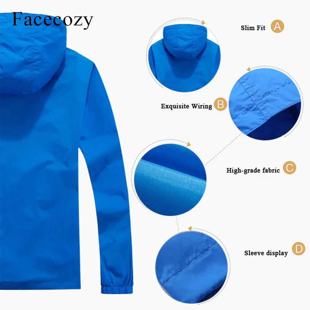 Facecozy мужское женское однотонное пальто с отражением для спорта на открытом