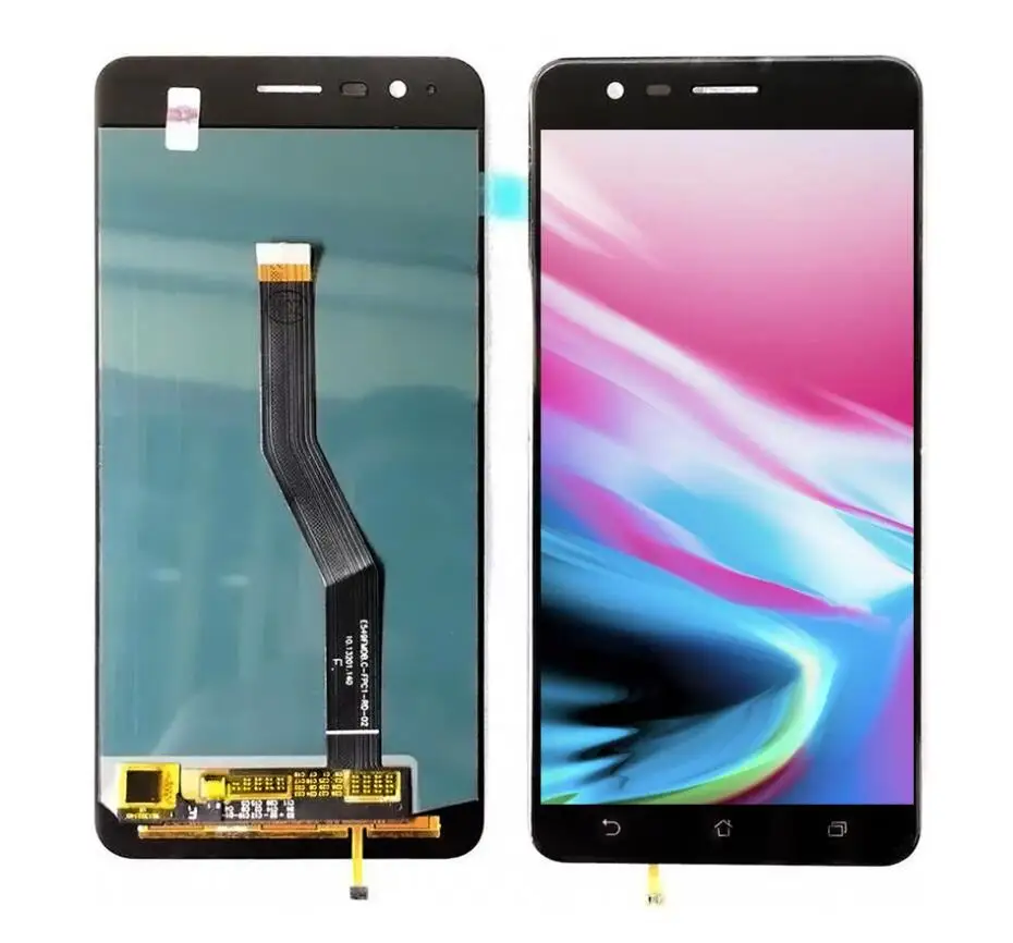 Черный Для ASUS Zenfone 3 Zoom ZE553KL Z01HDA сенсорный экран дигитайзер стекло ЖК-дисплей в сборе с рамкой для ZE553KL lcd - Цвет: Черный