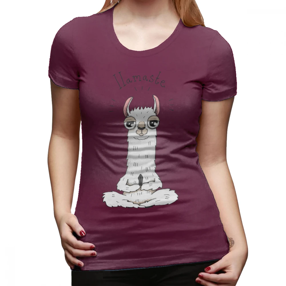 Llama футболка Llamaste футболка хлопковая Летняя женская футболка белая XL трендовая женская футболка с коротким рукавом и круглым вырезом - Цвет: Коричневый