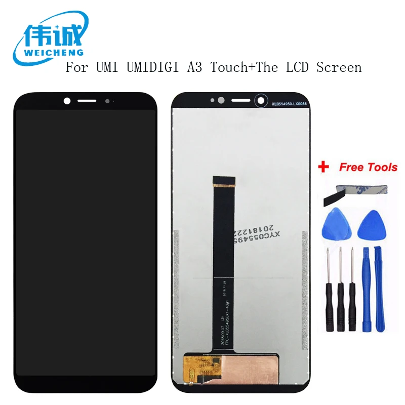 ЖК дисплей для UMIDIGI A3 с сенсорным экраном дигитайзер полная сборка