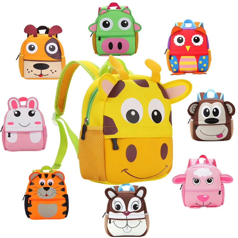 3D Animal Kids Backpack Infant School Bags for Children Backpack Schoolbags Kindergarten Girls Boys School bags Satchel Mochila