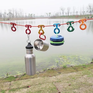 Набор из вешалка на веревку многофункциональных пряжек для Паракорда, из алюминия инструменты для установки палатки, 5 шт.