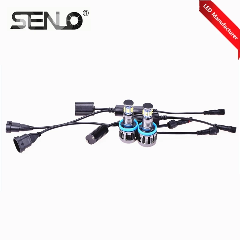 

Newest H8 120watt LED E92 Auto Angel Eyes LED Marker For BMW E60 E61 E93 X5 E70 X6 E71 E87 White Color E92 LED Angel Eye For BMW
