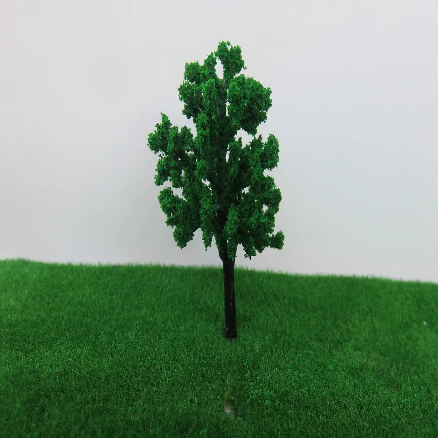 10pcs 6CM miniature green Plastic scale Model tree in modelbouw landscape ho N Z train layout |