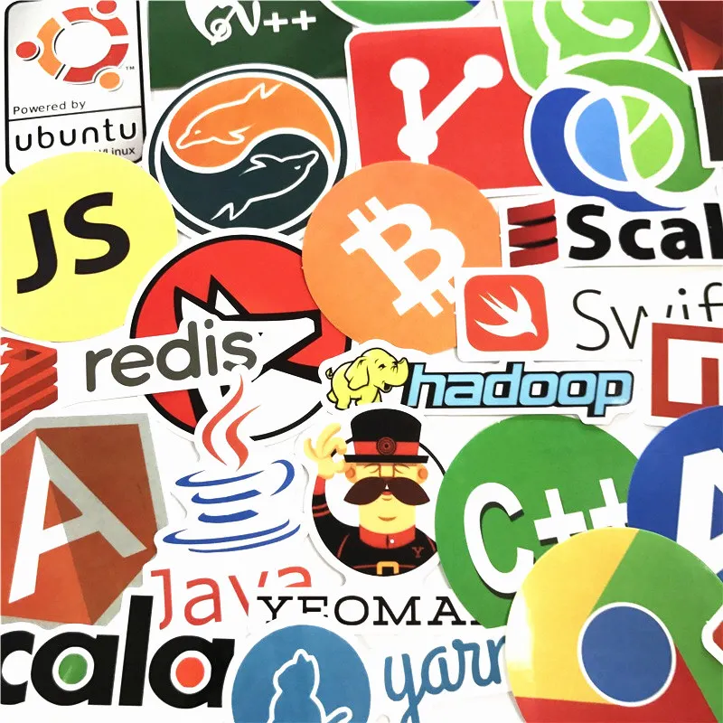 50 шт./лот интернет Java JS Php Html облачный Docker язык программирования биткоинов APP