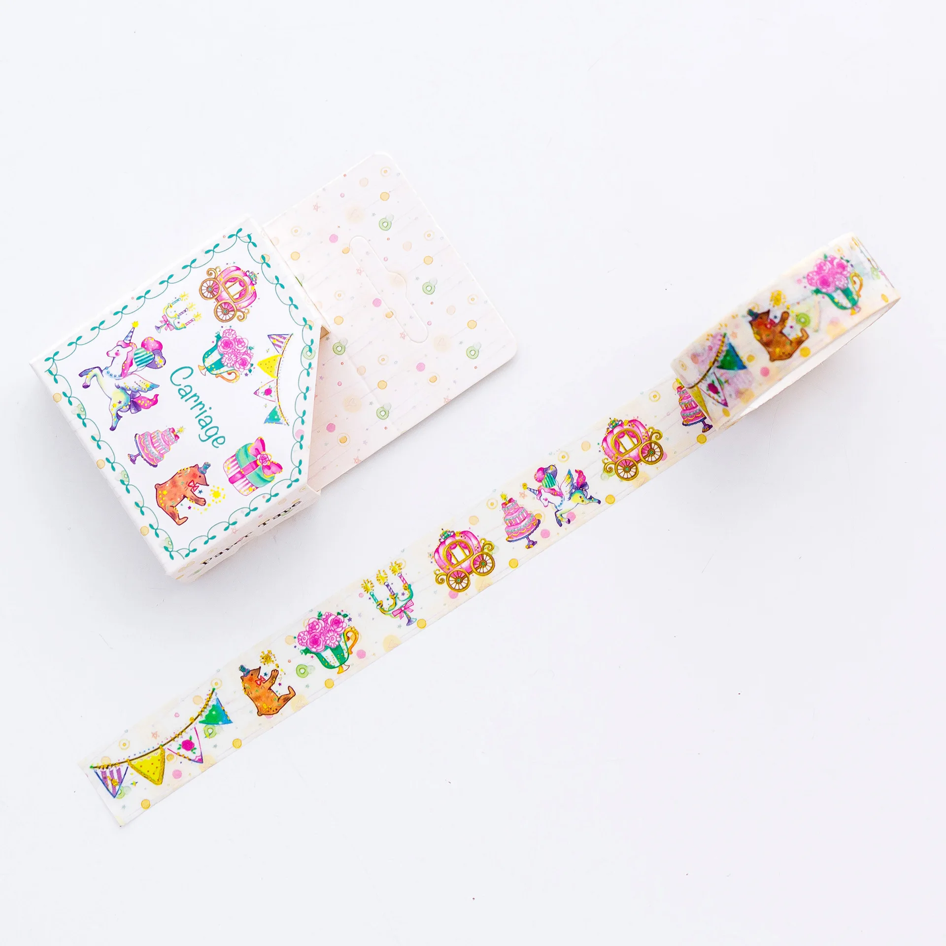 mache 20 шт. DIY японский васи ленты цветные мультфильм Единорог маскировки декоративные ленты клейкие ленты Скрапбукинг инструменты kawaii - Цвет: mache