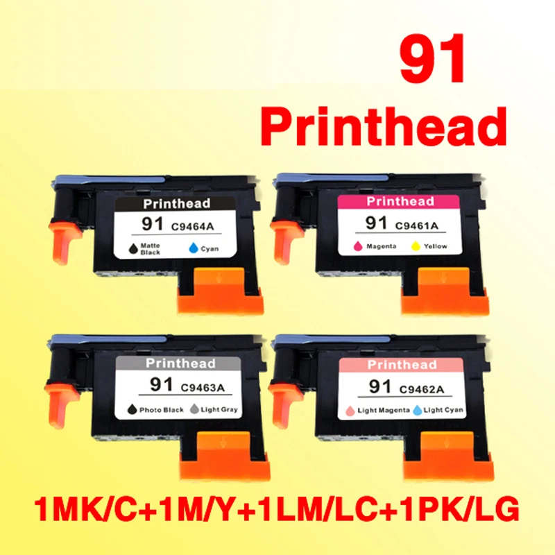 1 комплект/4 шт. 91 печатающая головка совместима с hp Designjet Z6100 Z6100P C9460A C9461A C9462A