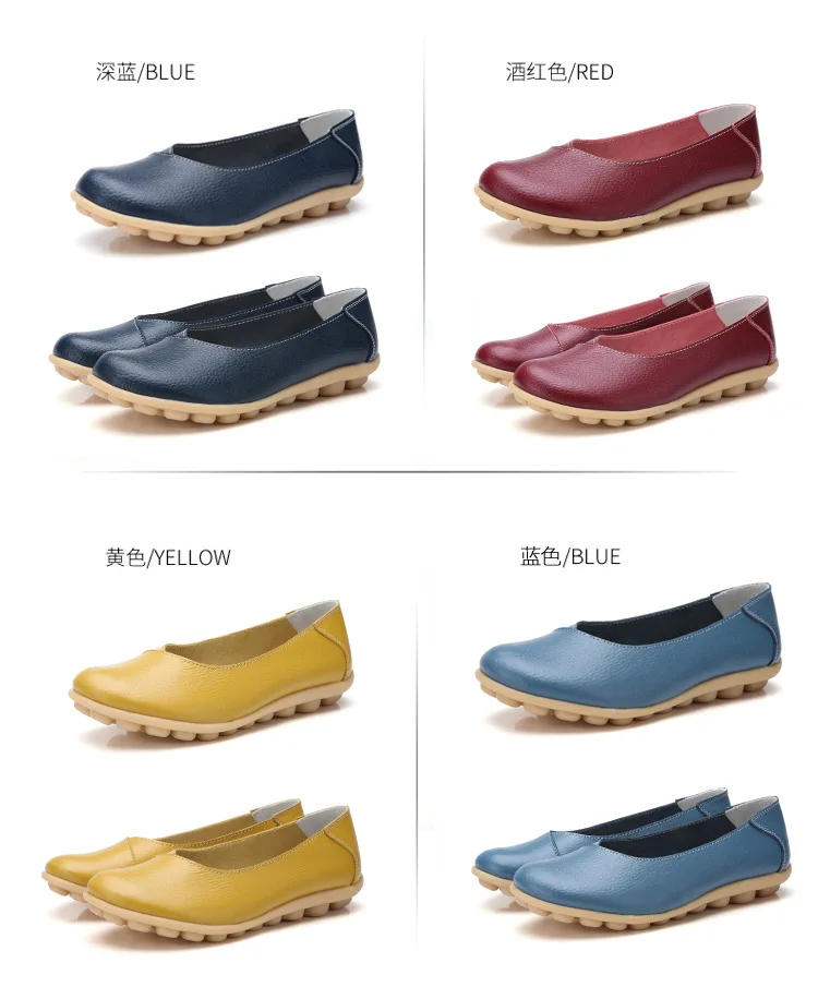 Plus size 11/12 ladies slip on loafers shoes woman trendy summer female flats white genuine leather shoes