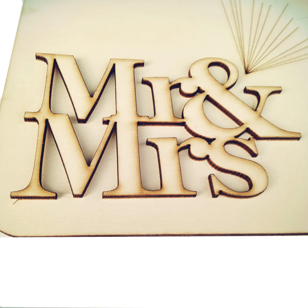 Персонализированные деревянные шары в форме сердца Свадебная книга для гостей