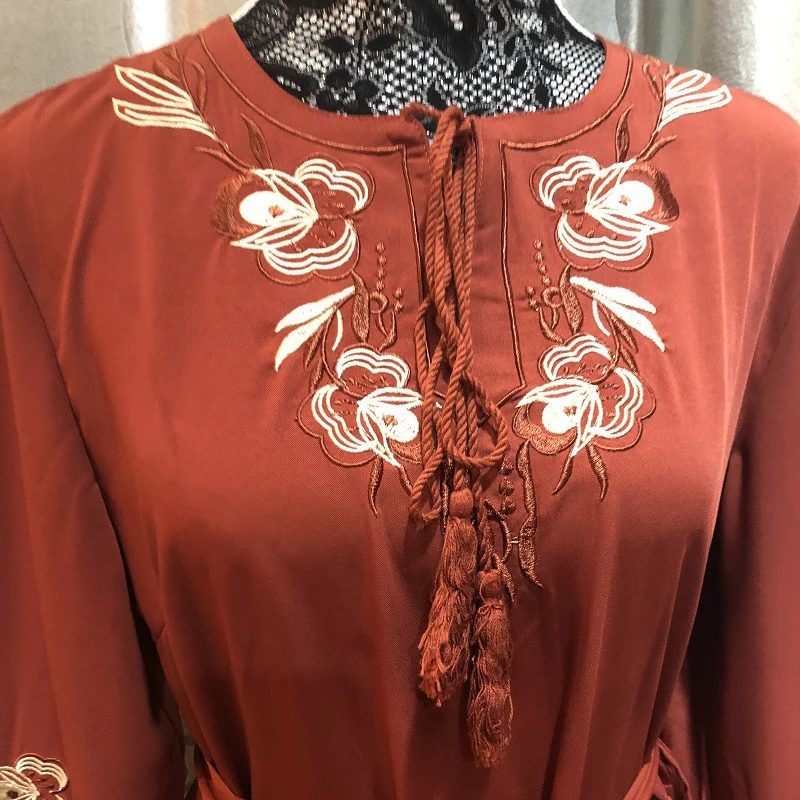 Рамадан ислам ic одежда abaya Femme Дубай Ислам Мусульманское Платье ХИДЖАБ КАФТАН Катара ОАЭ Оман Tesettur Elbise турецкие платья
