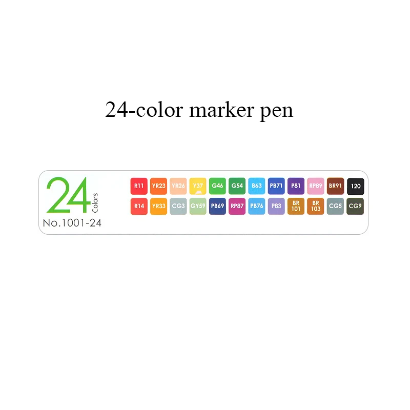 24 colors Weiyu 12/18/24/36/48 Цвета маркер для рисования на спиртовой основе Маркеры Ручка для рисования манга двуглавый художественный эскиз маркер ручки для дизайна - Цвет: 24 colors