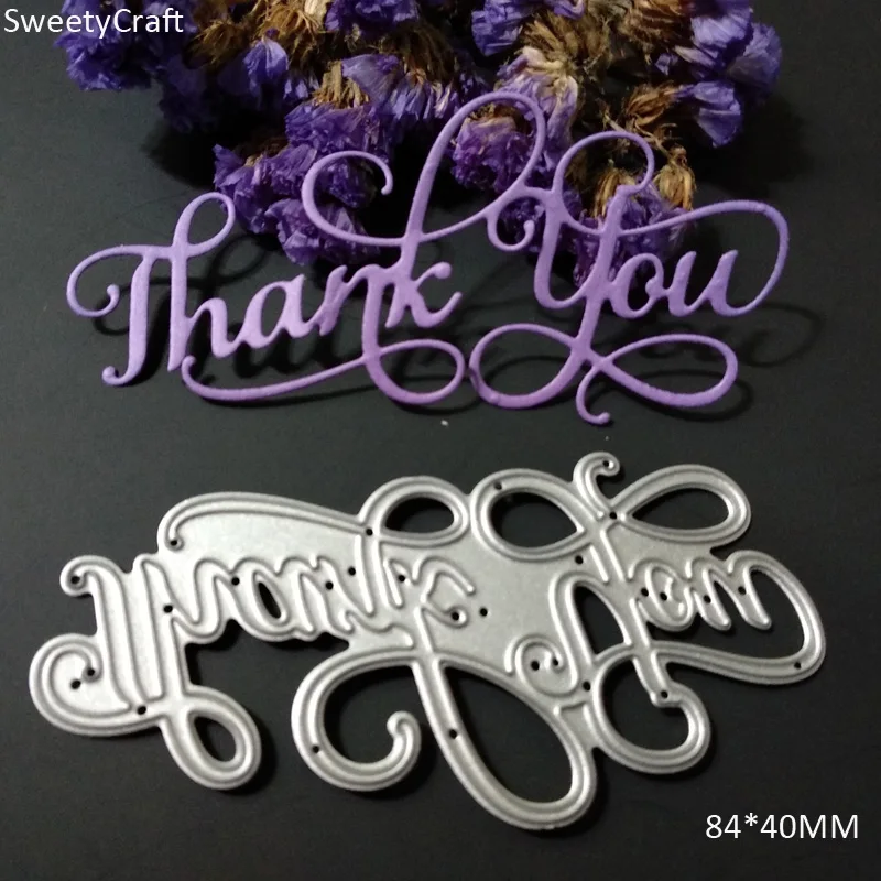Ремесленные штампы с надписью Thank you декор для карт металлические высечки сделай