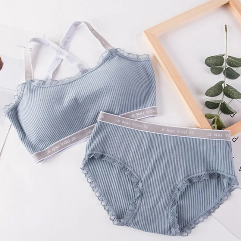 Комплект женского нижнего белья с буквенным принтом|Комплекты белья| |