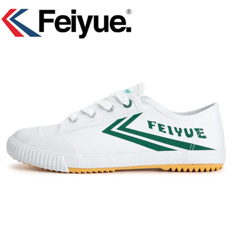 Франция выпуск новые Feiyue обувь кунг-фу шаолин кроссовки боевые храмы популярная и удобная обувь - Цвет: green logo shoes