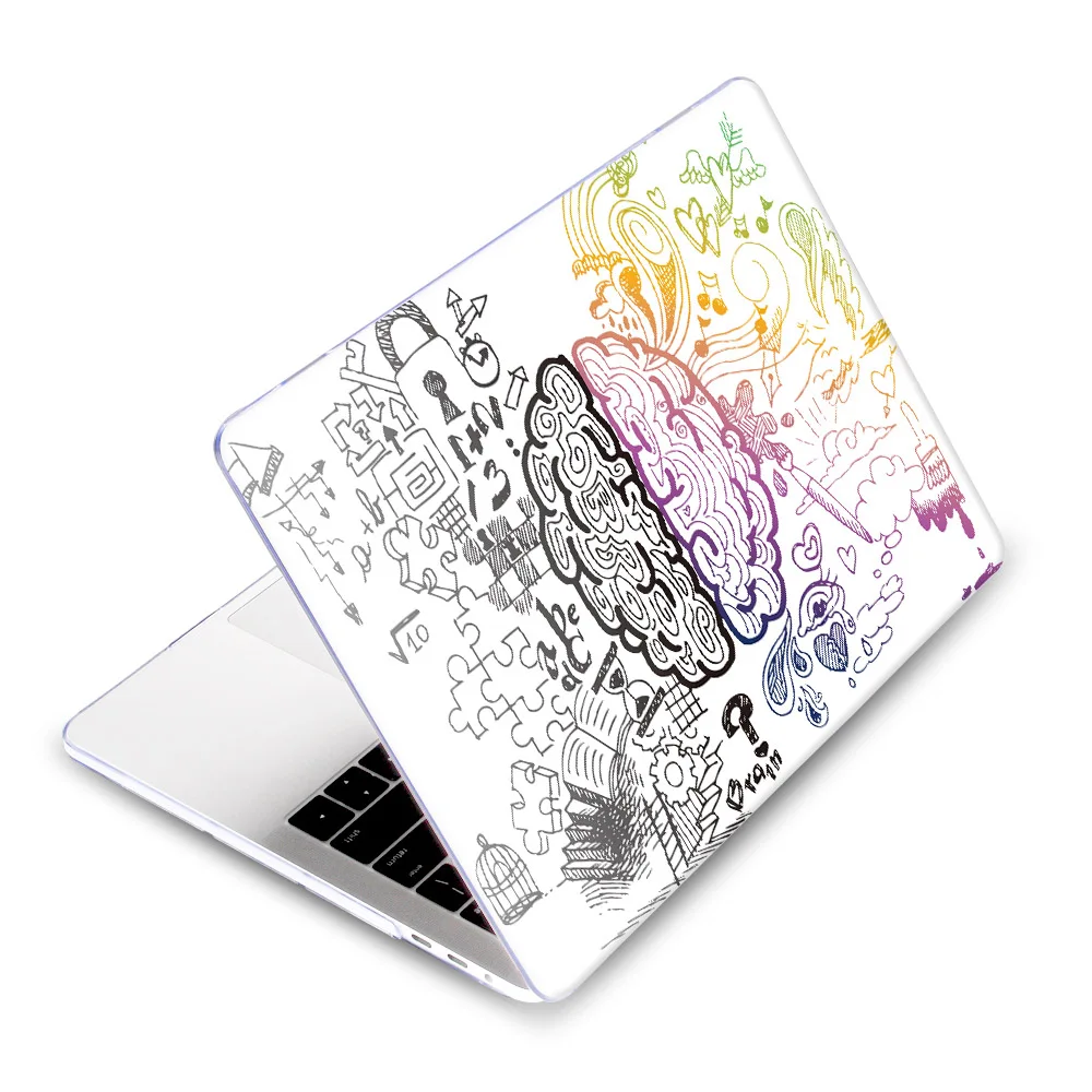 Для Macbook 12 Air 13 A1932 A1466 Pro retina 13 15 случай уникальный левый и правый мозг Пластик Футляр Pro 13 15 Touch bar