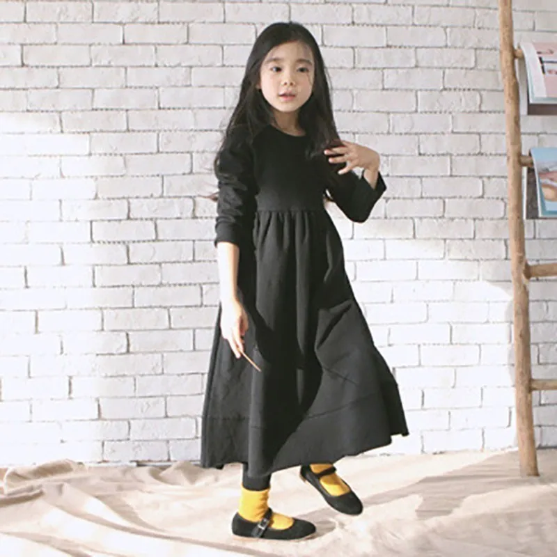 Школьная одежда детское платье для девочек-подростков Осеннее с длинными