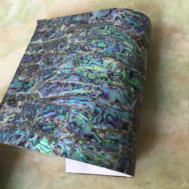 Гибкий ламинат из перламутрового ламината Новой Зеландии abalone paua shell, листовой шпон, самоклеящаяся наклейка, размер 140 мм/мм