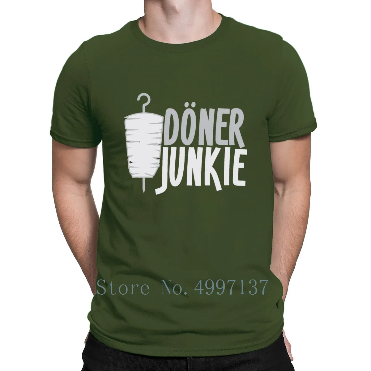 Футболка Doner Kebab Junkie Man с коротким рукавом Размеры S-Xxxl | Мужская одежда