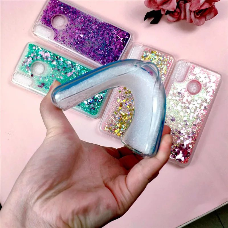 Huawei P Smart чехол, блестящий чехол для Coque huawei P Smart Plus PSmart, Жидкостная динамика, мягкий силиконовый чехол для телефона s