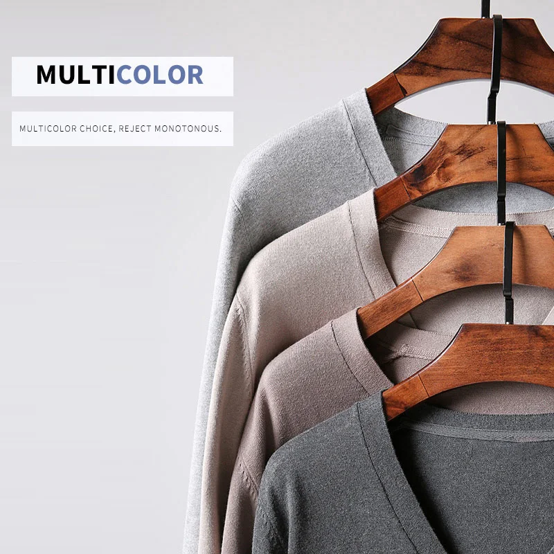 Мужской вязаный кардиган без маркера свитер размера плюс с v-образным вырезом из