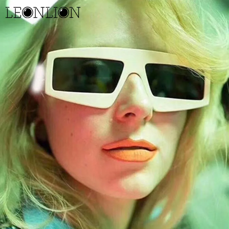 

LeonLion 2021 Square Frame Sunglasses Women Candy Color Luxury Vintage Sun Glasses For Men PC Classic Outdoor Travel Goggle