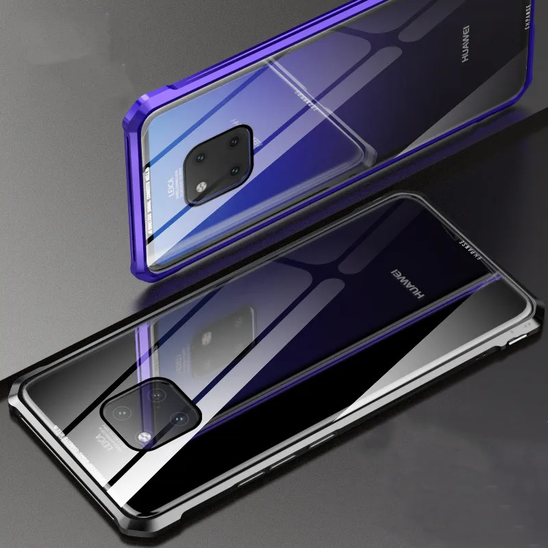 Mate20 металлический чехол-рамка для Huawei Mate 20 Lite Pro 20x чехол из закаленного стекла