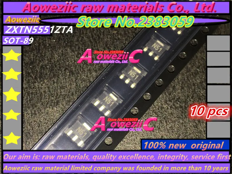 

Aoweziic 100% new original ZXTP5401ZTA Printed P01 / ZXTN5551ZTA Printed N51 SO-T89 Transistor