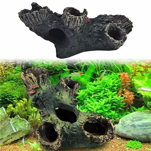 Аквариум украшения ствол боле driftwood для аквариума смолы Украшения украшения Аквариум Моделирование деревянные декоративные скала