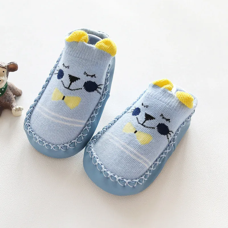 Newborn Baby Socks With Rubber Soles Infant Girls Boys Autumn Winter Children Floor Shoes Anti Slip Soft Sole Sock | Детская одежда и