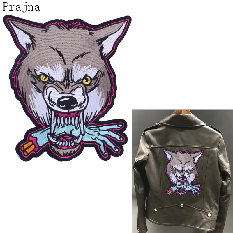 Праджня изготовленная на заказ заплата вышивки наклейки с волком в готическом