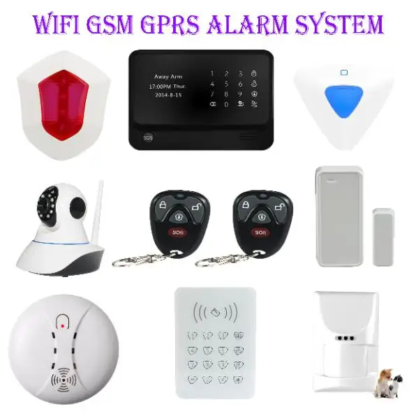 GSM Wi Fi сигнализация с APP управлением Беспроводная Крытая сирена наружная детектор