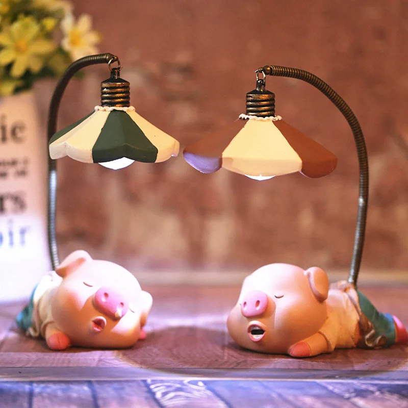 Японское аниме Kawaii Мультфильм Zakka детская свинка светодиодный ночсветильник