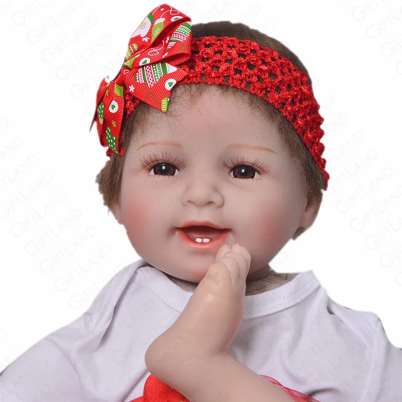 Reborn Baby Doll 22 дюймов силиконовые Boneca реалиста модные куклы для принцессы Детский