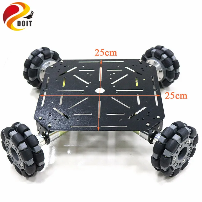 4WD Omni Wheels робот автомобиль шасси стальная рама с 4 шт. двигателя постоянного тока