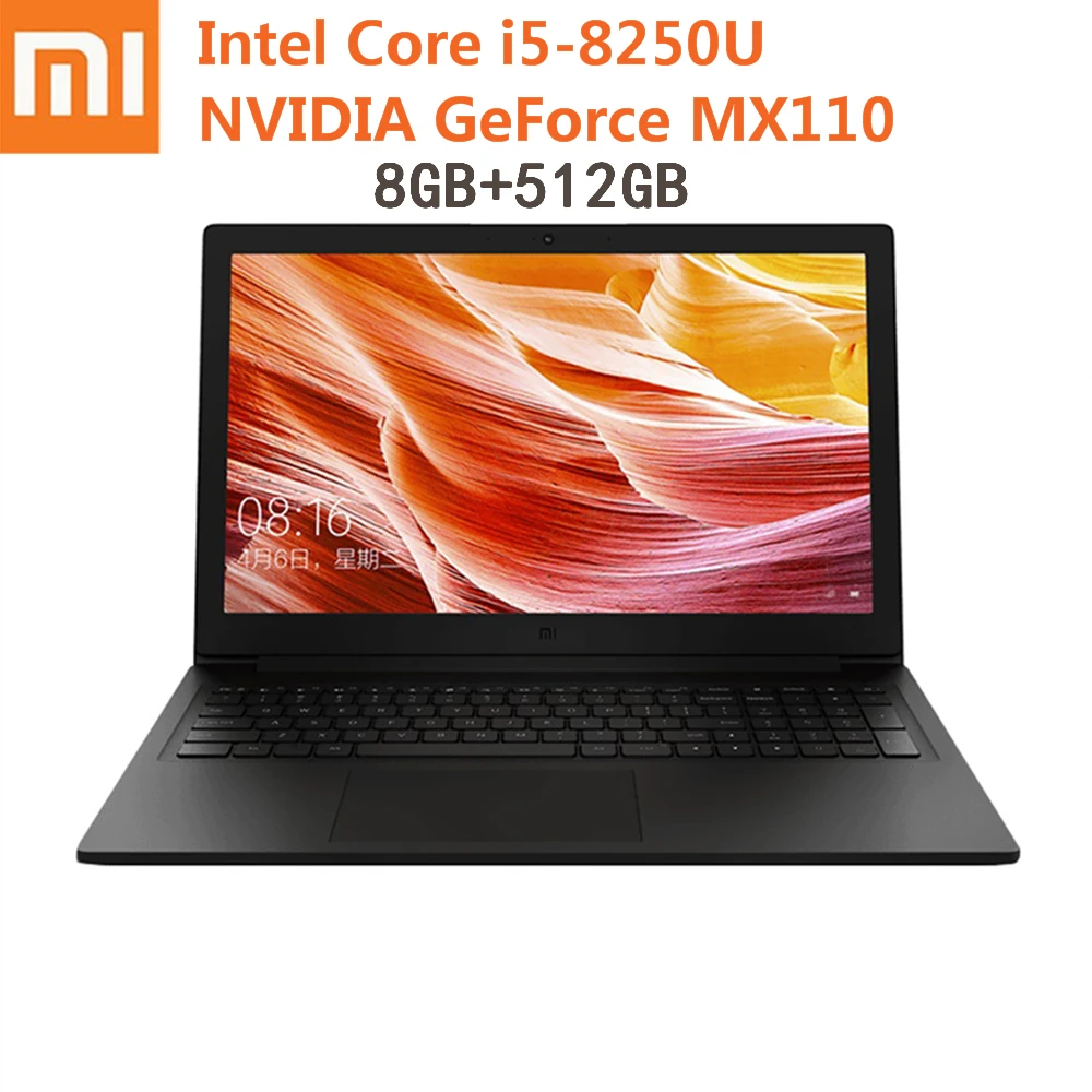 8GB 512GB Xiaomi Mi Ruby 15,6 дюймовый ноутбук Windows 10 Intel Core i5-8250u четырехъядерный MX110 8 Гб 256 ГБ 512 Гб 1,6 ГГц ноутбук - Цвет: 8GB 512GB