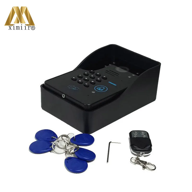 

801FGIDS11 Video Door Phone Doorbell With RFID Keyfobs Remote Comtrol Video Doorphone Intercom In Access Control System