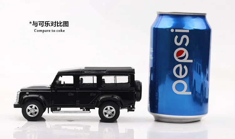 1/36 DieCasts модель серии L Defender 13,5 см сплав автомобиль игрушки# Ch554006 с открывающимися дверцами оттяните назад и вернуть мощность