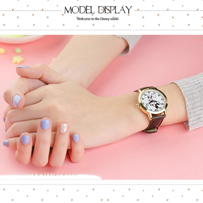Disney Микки часы происхождение наручные женские Для женщин бренд знаменитые