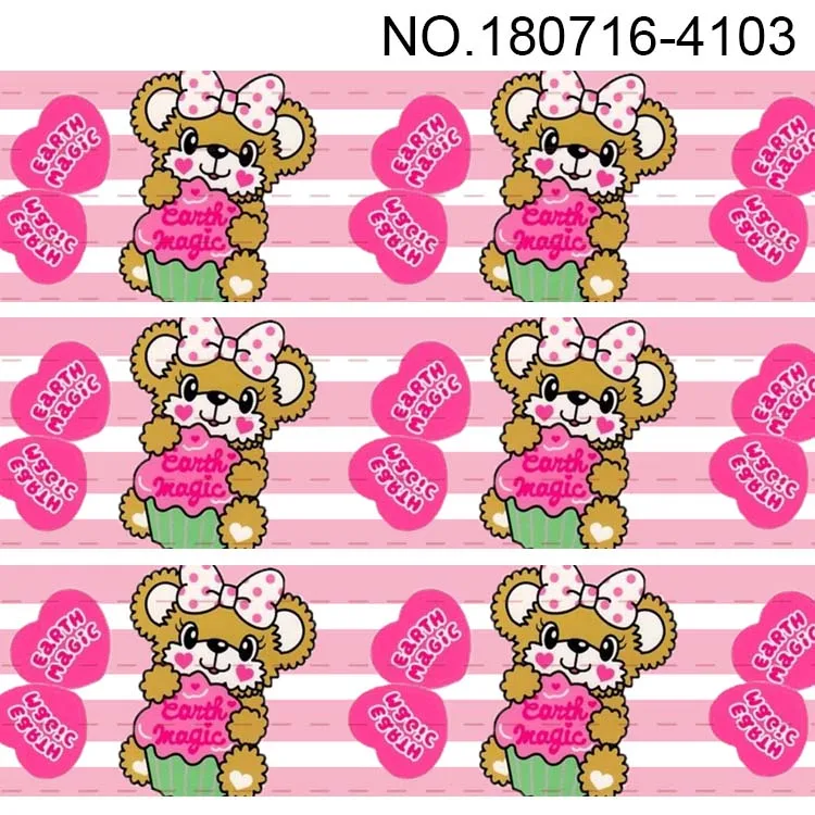10yards - different size -Cartoon dog grosgrain ribbon Cartoon puppy love pink printed | Дом и сад