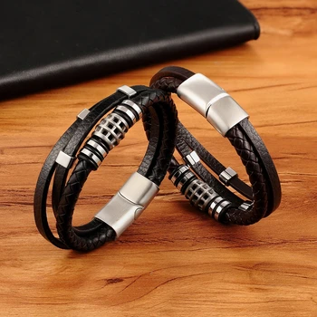 Style Personality Jewelry Genuine Leather Bracelet 3